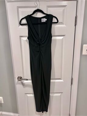 Hello Molly Black Twist-Front Evening Gown